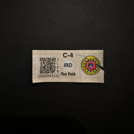 Myanmar Cigarette IRD Commercial Tax Paid C-4 QR Code Sticker NABJ C669944157 - Myanmar (Burma 1948-...)