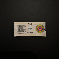 Myanmar Cigarette IRD Commercial Tax Paid C-4 QR Code Sticker NABJ C669944157 - Myanmar (Birmanie 1948-...)