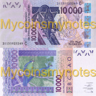 WEST AFRICAN STATES, BURKINA FASO, 10000, 2021, Code C, (Not Yet In Catalog), New Signature, UNC - Stati Dell'Africa Occidentale