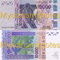 WEST AFRICAN STATES, BURKINA FASO, 10000, 2022, Code C, (Not Yet In Catalog), New Signature, UNC - West African States