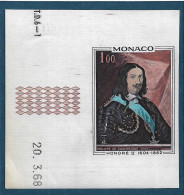 Monaco N°79** Non Dentelé Avec Coin Daté, Prince De Monaco. - Abarten