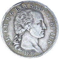 Italie-5 Lire Victor Emmanuel I 1817 Turin - Sonstige & Ohne Zuordnung