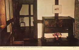 ANGLETERRE - Stratford-on-Avon - The Old School Desk - Shakespeare's Birthplace - Carte Postale Ancienne - Stratford Upon Avon