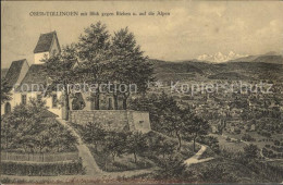 42029235 Obertuellingen Kirche Blick Gegen Riehen Und Die Alpen Obertuellingen - Loerrach