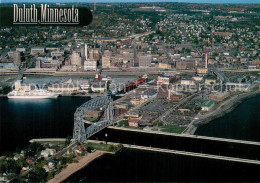 73745170 Duluth_Minnesota Aerial View Lift Bridge Steamer William Irvin And Vist - Autres & Non Classés