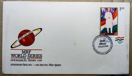 INDIA 1989 MRF WORLD SERIES JAWAHARLAL NEHRU CRICKET CUP.....SPECIAL COVER, CALCUTTA CACHET - Cricket