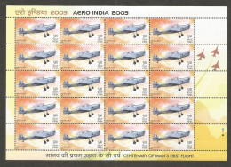 India 2003 Aero India MINT SHEET LET Good Condition  (SL-6) - Neufs