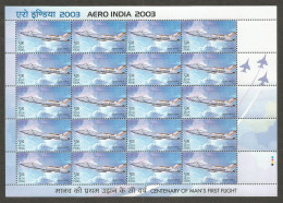 India 2003 Aero India MINT SHEET LET Good Condition  (SL-7) - Neufs
