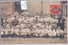 NANCY- CARTE-PHOTO- GROUPE DE MILITAIRES- RECTO/VERSO - Nancy