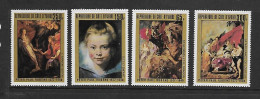 COTE D'IVOIRE 1978 TABLEAUX DE RUBENS  YVERT N°444/447  NEUF MNH** - Rubens