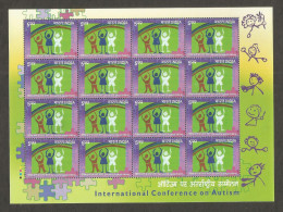 India 2003 International Conference On Autism MINT SHEET LET Good Condition  (SL-18) - Neufs