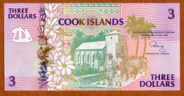 1992 // COOK ISLANDS // AITUTAKI // THREE DOLLARS // UNC // NEUF - Isole Cook