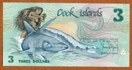 1992 // COOK ISLANDS // THREE DOLLARS // UNC // NEUF - Isole Cook