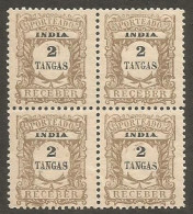 Portuguese India Stamps 9  Different  Mint All Are  Good Condition  Block Of 4 (p2) - India Portoghese