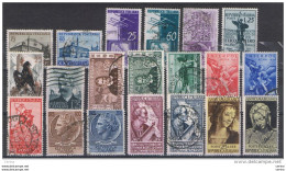 REPUBBLICA:  1954  ANNATA  CPL. -  20  VAL. US. -  SASS. 733/52 - Années Complètes