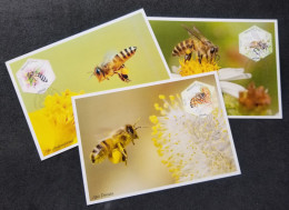 Malaysia Honey Bees 2019 Insect Flower Bee Flowers (maxicard *odd Shape *unusual - Malaysia (1964-...)