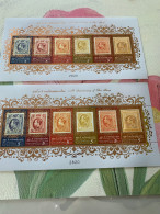 Thailand Stamp MNH 2023 Embossed Perf Imperf Sheets Stamp On Stamp Gold Foil Sheets - Thailand