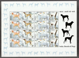 India 2005 Breeds Of Dogs In India Se-tenant MINT SHEET LET Good Condition  (SL-30) - Neufs
