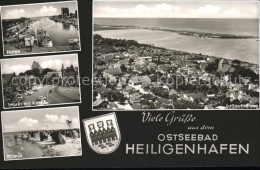 41552794 Heiligenhafen Ostseebad Fliegeraufnahme Hafen Markt Strand Wappen Heili - Heiligenhafen
