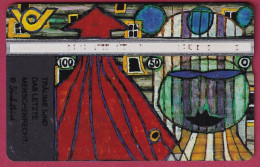 Österreich: Seltene Telefonkarte Von Friedensreich Hundertwasser, Gebraucht - Pintura