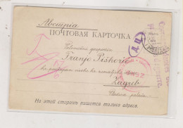 RUSSIA, 1915  POW Postal Stationery To Zagreb Croatia Hungary - Lettres & Documents