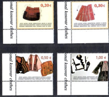 Republic Of Kosovo 2004 Costume Clothes 4V MNH - Costumes