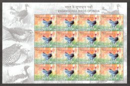 India 2006 Endangered Birds Of India Greater Adjustment Stork MINT SHEETLET Good Condition (SL-38) - Ungebraucht