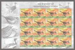 India 2006 Endangered Birds Of India Nilgiri Laughing Thrush MINT SHEETLET Good Condition (SL-39) - Ungebraucht
