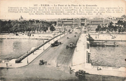 FRANCE - Paris - Vue Sur Le Pont Et La Place De La Concorde - Carte Postale Ancienne - Otros Monumentos