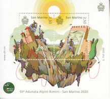 2020 San Marino Mountaineering  Climbing Hiking Alpini Rimini Souvenir Sheet MNH @ BELOW FACE VALUE - Neufs