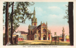 FRANCE - Sainte Anne D'Auray - Basilique Et Fontaine - Carte Postale Ancienne - Sainte Anne D'Auray