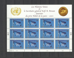 UNITED NATIONS GENEVE 2001 NOBEL PRIX FOR PEACE - Ungebraucht