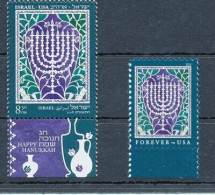 ISRAEL 2018 JOINT ISSUE WITH USA HANUKKAH BOTH COUNTIES STAMP MNH - Neufs (avec Tabs)