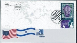 ISRAEL 2018 JOINT ISSUE WITH USA HANUKKAH STAMP FDC - Neufs (avec Tabs)