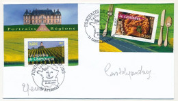 FRANCE - 4 Enveloppes Portraits De Régions 2003 Oblitérations Premier Jour 24/05/2009 - 2000-2009