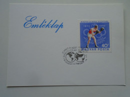 D200603    Hungary  Box Boxing - Emléklap  World Championship Budapest 1986 -Special Postmark - Boxing