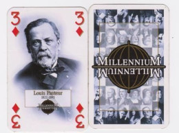 Carte à Jouer MilleniuM 3 De Carreau " Louis PASTEUR " (2534)_Di389 - Sonstige & Ohne Zuordnung