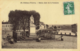 FRANCE - Château Thierry - Statue Jean De La Fontaine - Carte Postale Ancienne - Chateau Thierry