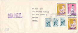 Burma Cover Sent Air Mail To Denmark 23-5-1985 Topic Stamps - Myanmar (Burma 1948-...)