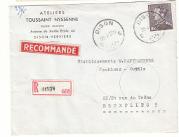 Belgique -  Lettre Recom Exprès - Oblit Dison - - Cartas & Documentos