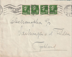 Norvège Lettre Christiansand Pour L'Allemagne 1933 - Covers & Documents