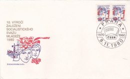 SSM ANNIVERSARY 1980 COVERS    FDC CIRCULATED Tchécoslovaquie - FDC