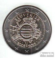 Slowenien 2012 Stgl./unzirkuliert Stgl./unzirkuliert 2012 2 EURO 10 Jahre EURO Bargeld - Slovenia