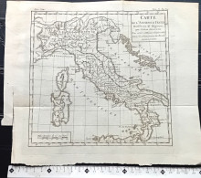 ATLAS MAP TALIE ANCIENNE SARDAIGNE CARTE ANCIENNE MAP BRION DE LA TOUR 1780 - Cartes Géographiques