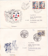 MASKS 1980 COVERS 2 FDC CIRCULATED Tchécoslovaquie - FDC