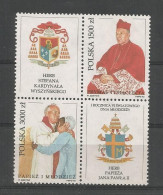 Poland 1992 Pope & Cardinal 4-block Y.T. 3189/3190 ** - Neufs