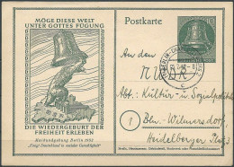 BERLIN 1952 Mi-Nr. P 28 Postkarte Gelaufen - Cartes Postales - Oblitérées