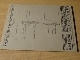 1 Originale Waffentafel. Das M.G. 13  (DREYSE) 1943. - Equipement