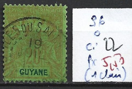 GUYANE FRANCAISE 36 Oblitéré Côte 22 € ( 1 Clair ) - Gebruikt