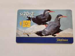 PERU-(PER-TE-CHF-57Aa)- Paracas-Pareja De Zarcillos(81)(20+2SOLES)(S2202363187)(tirage-50.000)-card+1cars Prepiad,free - Peru